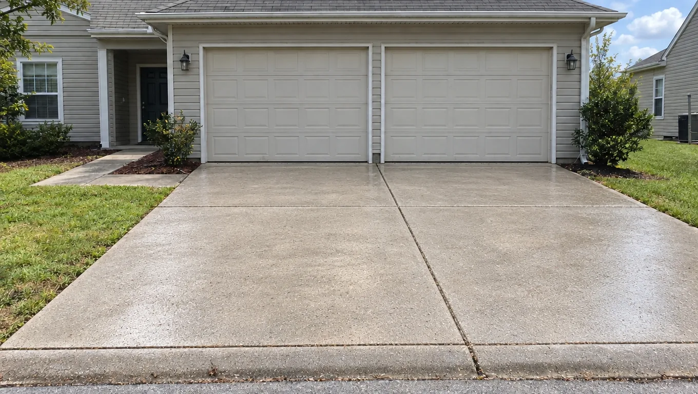 Surface after pressure washing